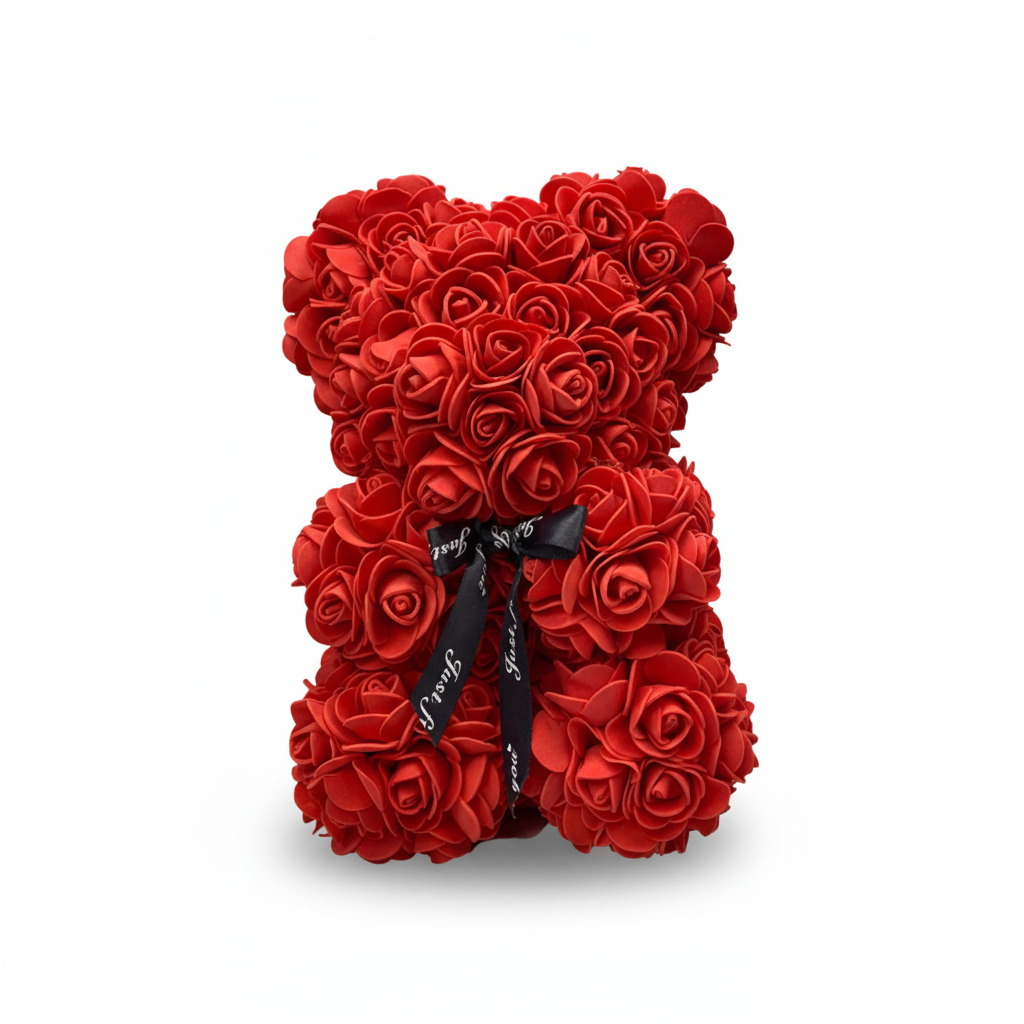 Charming Floral Plush Bear for Heartfelt Home Accents