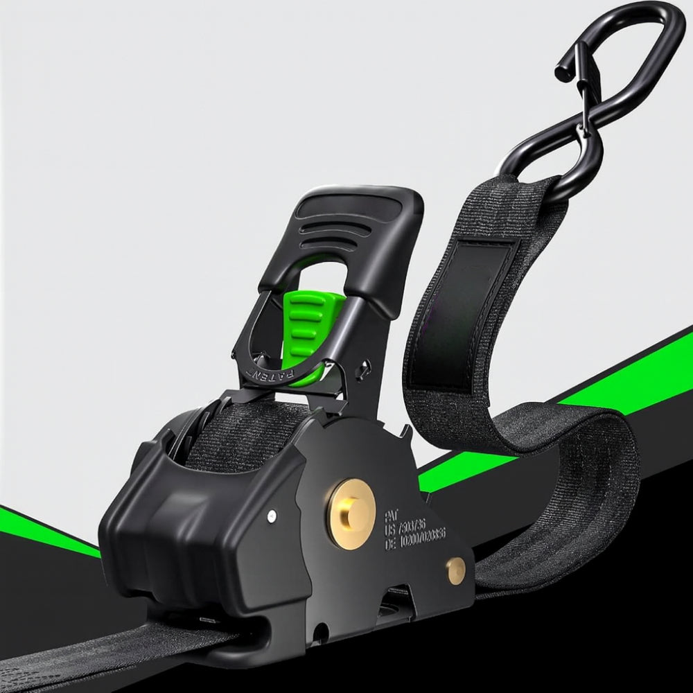 Heavy-Duty Cargo Tie-Down System with Automatic Hooks