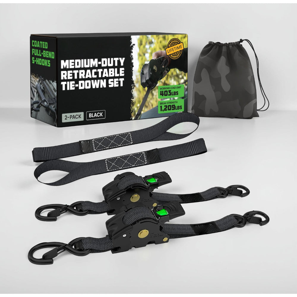 Heavy-Duty Cargo Tie-Down System with Automatic Hooks