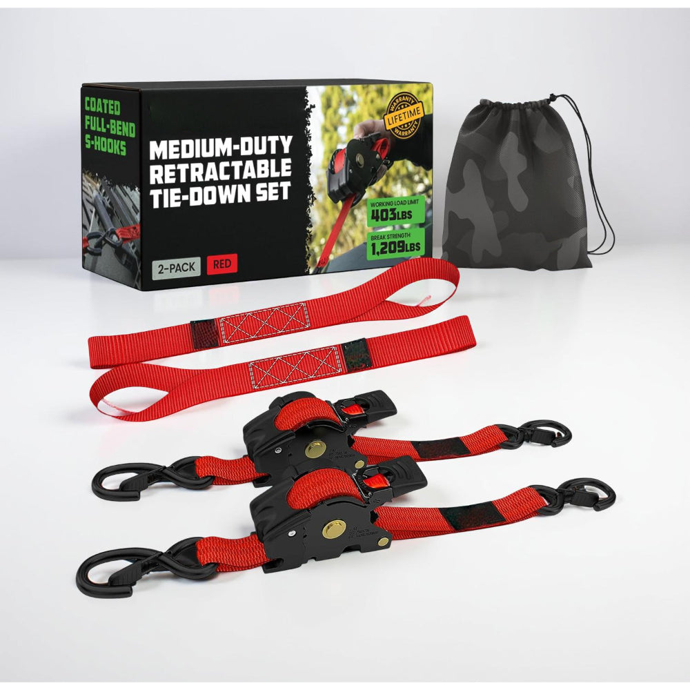 Heavy-Duty Cargo Tie-Down System with Automatic Hooks
