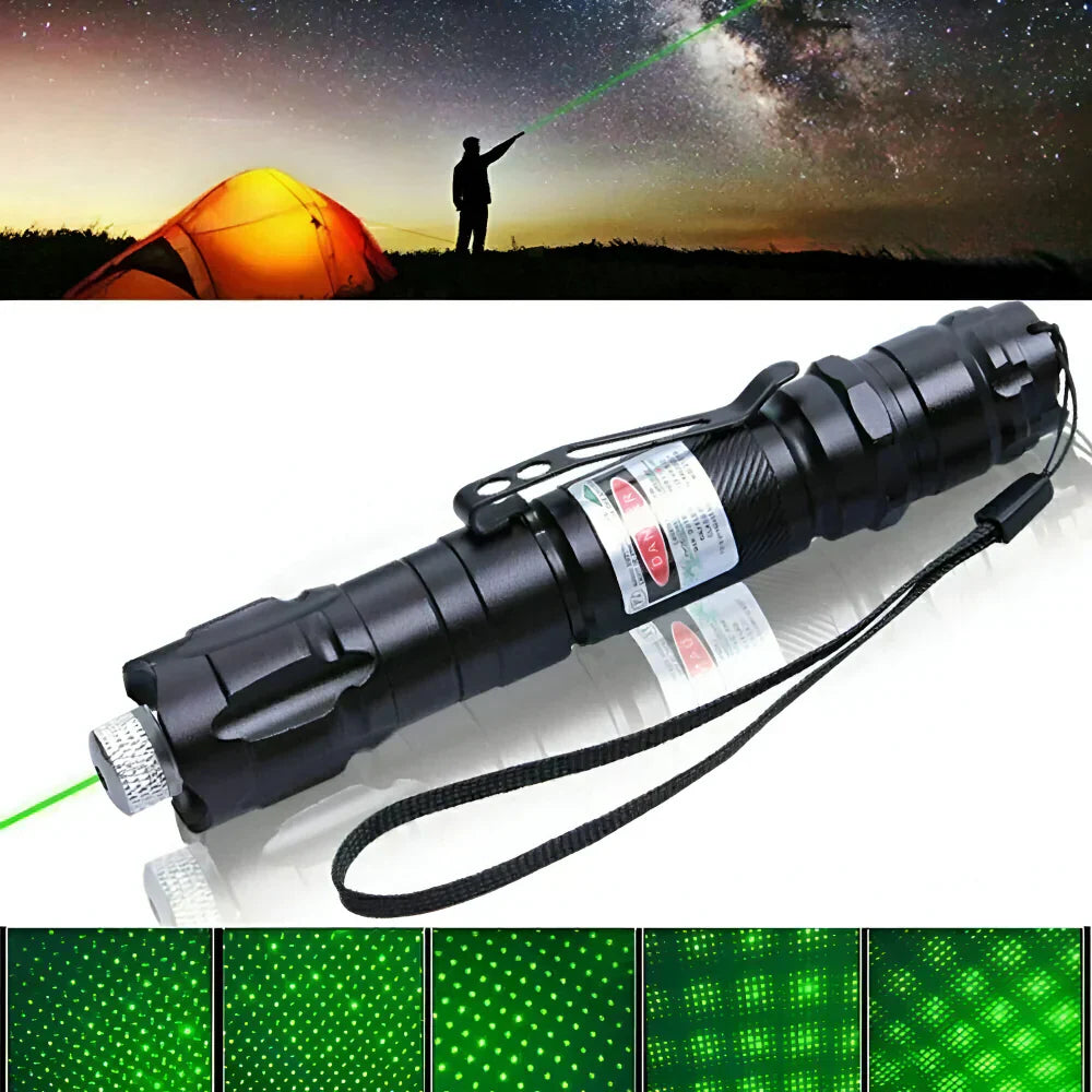 High-Performance Green Laser Pointer with USB Rechargeable Battery