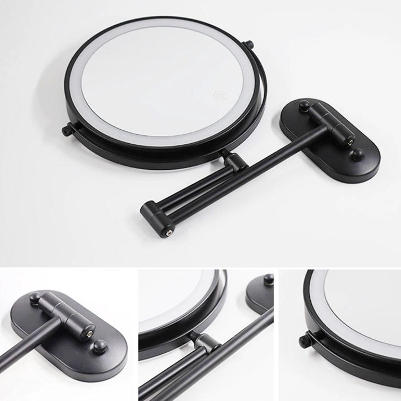 Rechargeable LED Makeup Mirror with 360° Rotation and Magnification