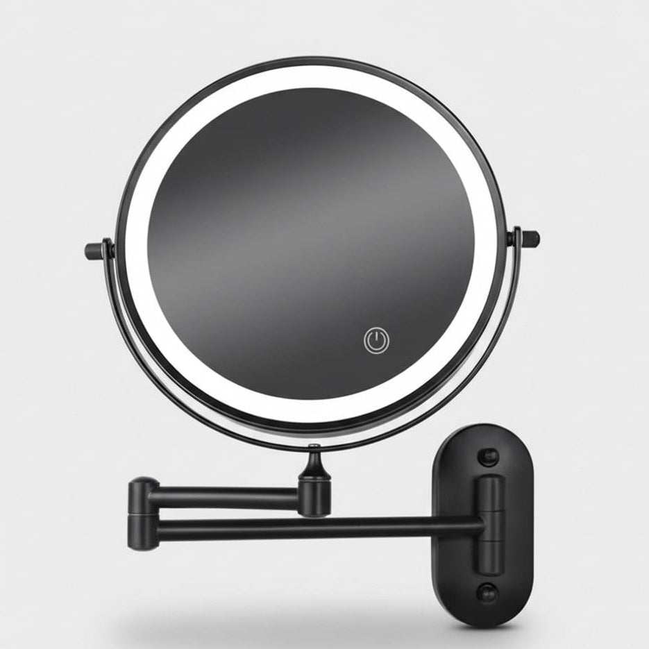 Rechargeable LED Makeup Mirror with 360° Rotation and Magnification
