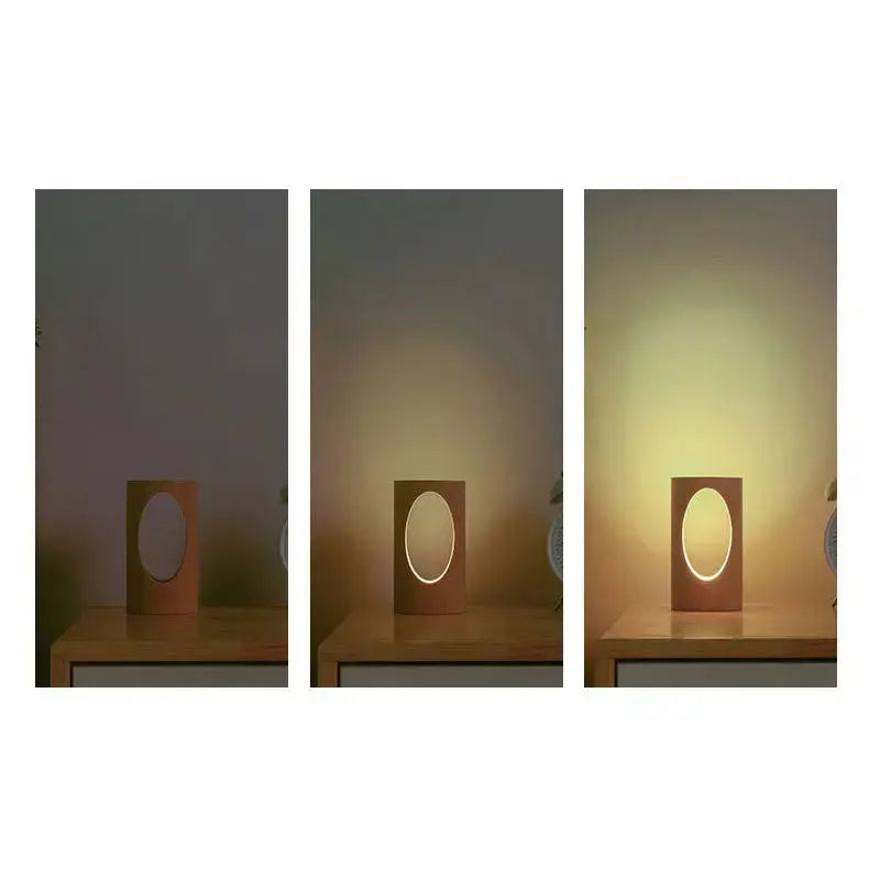 Sleek Wooden LED Table Lamp for Cozy Spaces