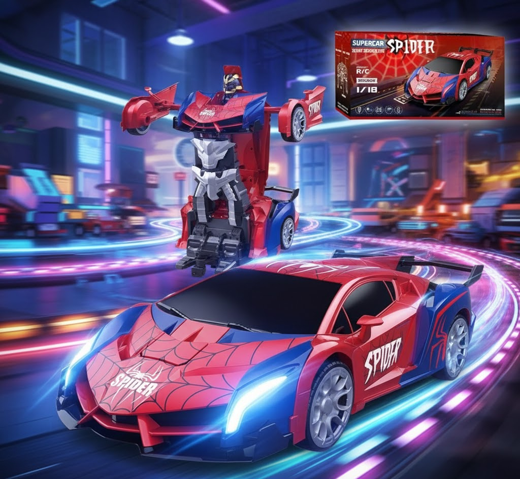 Transforming RC Vehicle: Car to Robot with Remote Control