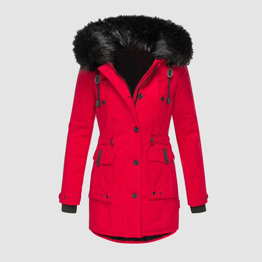 Women’s Waterproof Winter Jacket | Double Quilted & Lined Hood | Breathable Textile Blend | Wind and Water Repellent