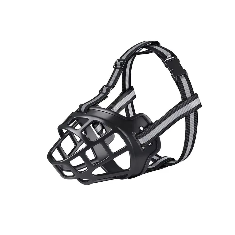 Breathable Basket Muzzle for Dogs | Adjustable Reflective Safety Strap