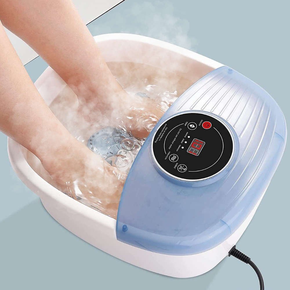Vibrating Foot Massager with Heating Function & Bubble Bath for Relaxation
