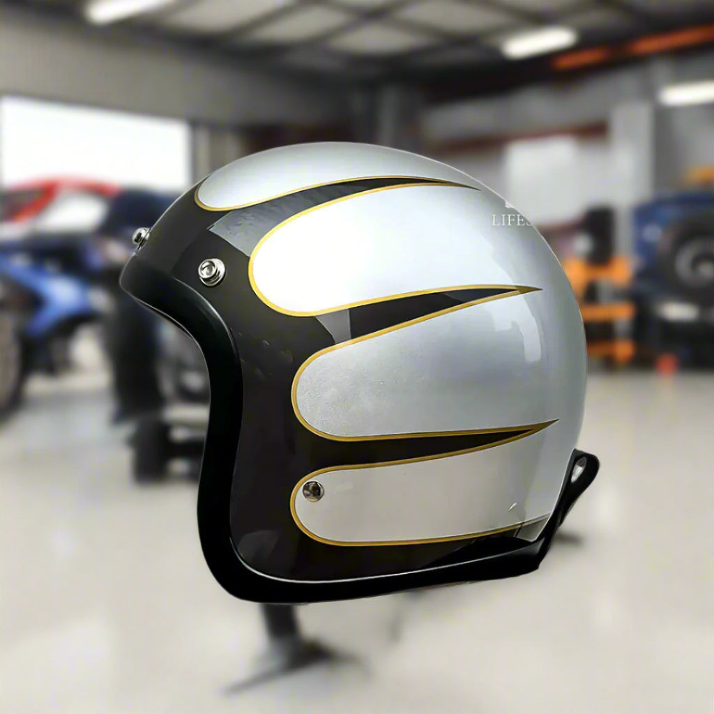 Lightweight Low Profile Motorcycle Helmet – Retro Style, DOT & ECE Approved