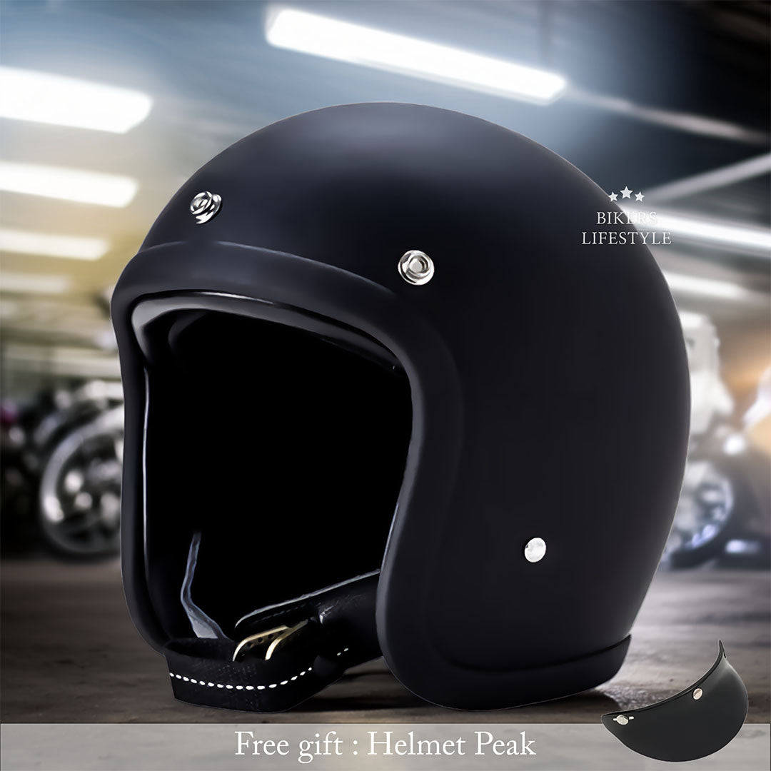 Lightweight Low Profile Motorcycle Helmet – Retro Style, DOT & ECE Approved