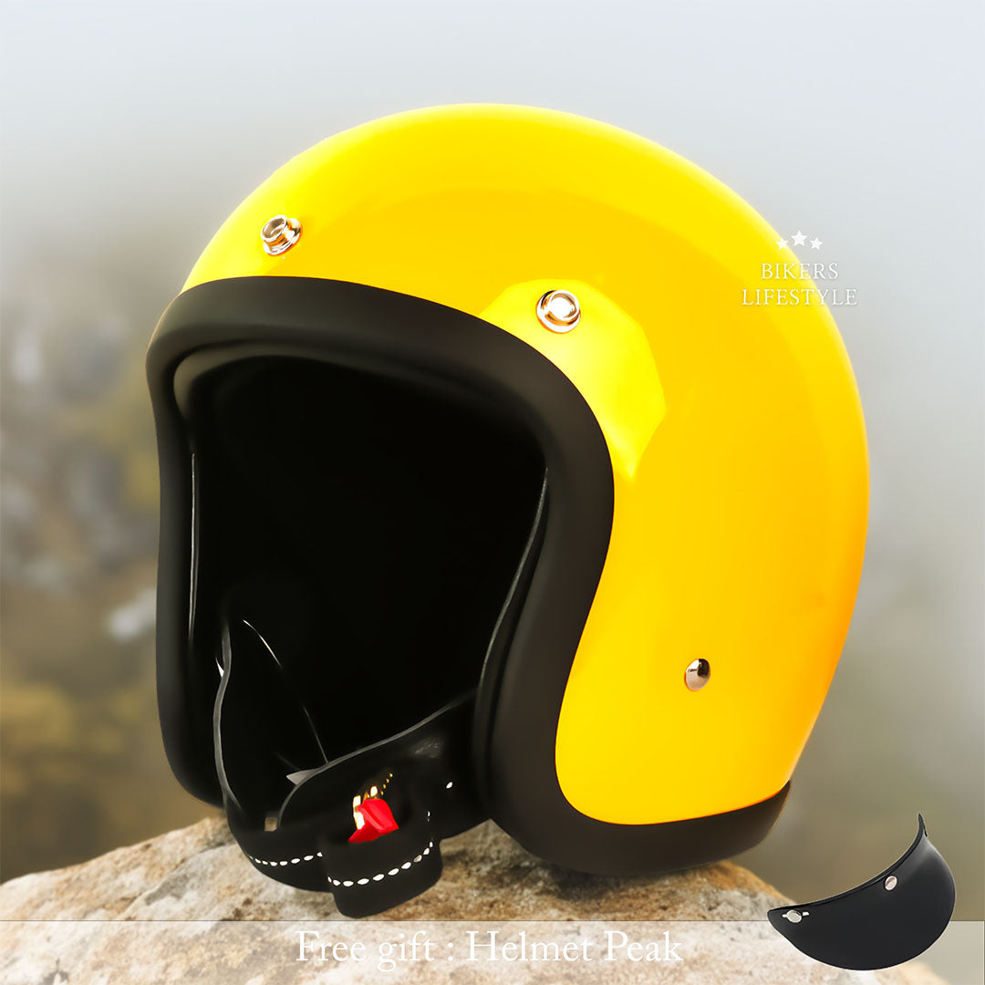 Lightweight Low Profile Motorcycle Helmet – Retro Style, DOT & ECE Approved