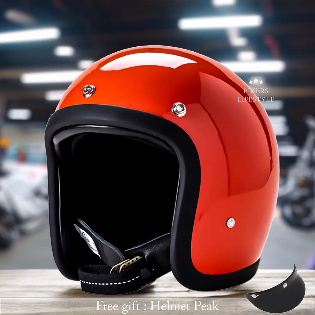 Lightweight Low Profile Motorcycle Helmet – Retro Style, DOT & ECE Approved