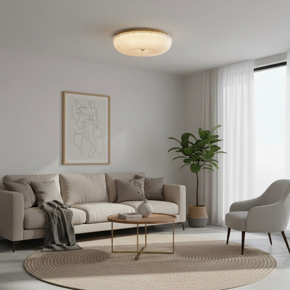 LED Ceiling Light - Flush Mount Fixture with Ripple Effect