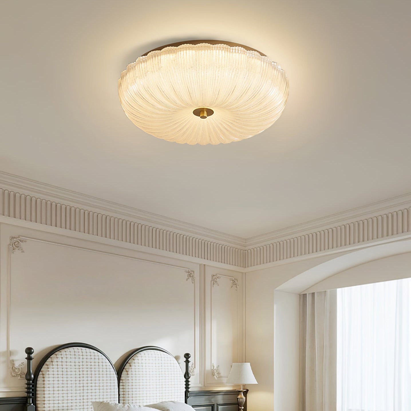 LED Ceiling Light - Flush Mount Fixture with Ripple Effect