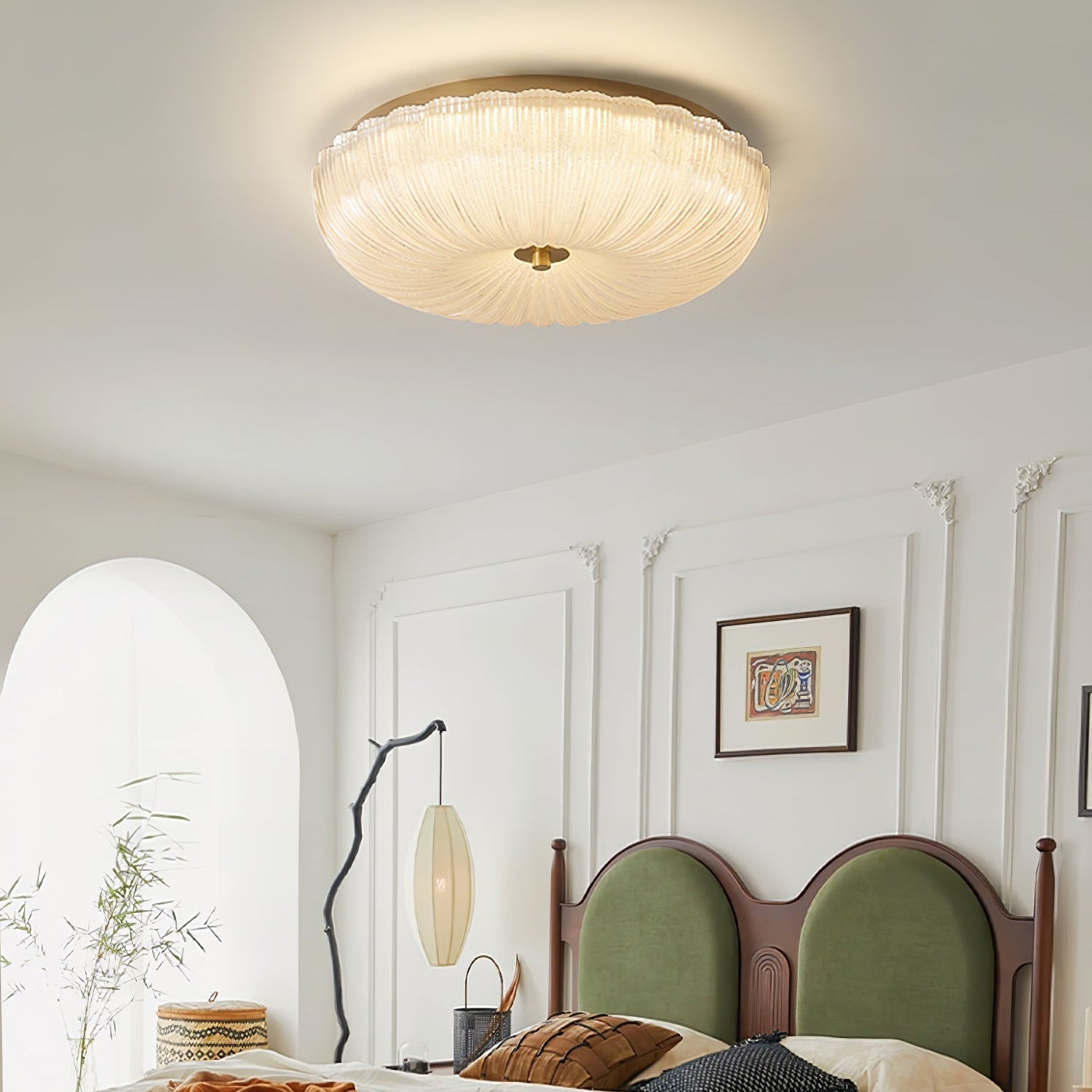 LED Ceiling Light - Flush Mount Fixture with Ripple Effect