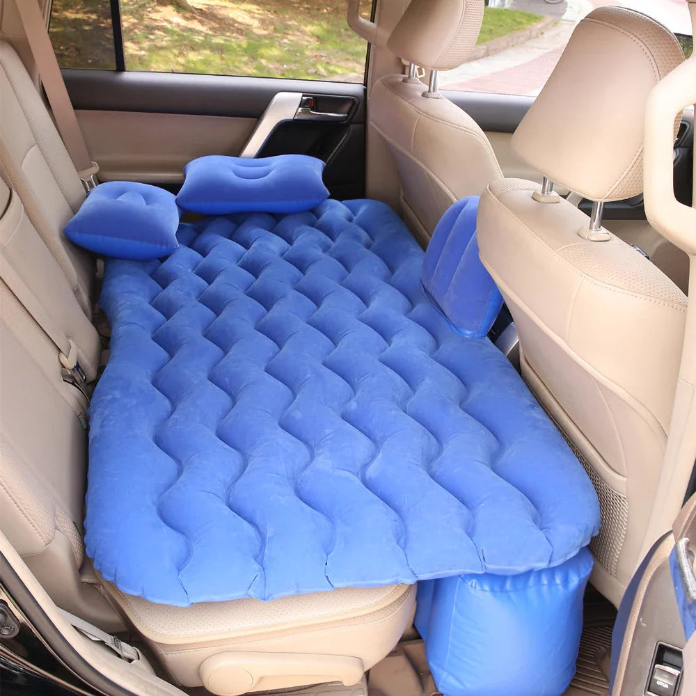Inflatable Car Bed with Pillows & Repair Kit – Universal Travel Fit