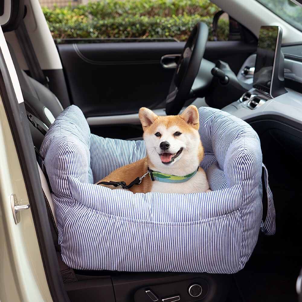 Adjustable Safety Straps Pet Car Seat Bed – Cozy Travel Bolster