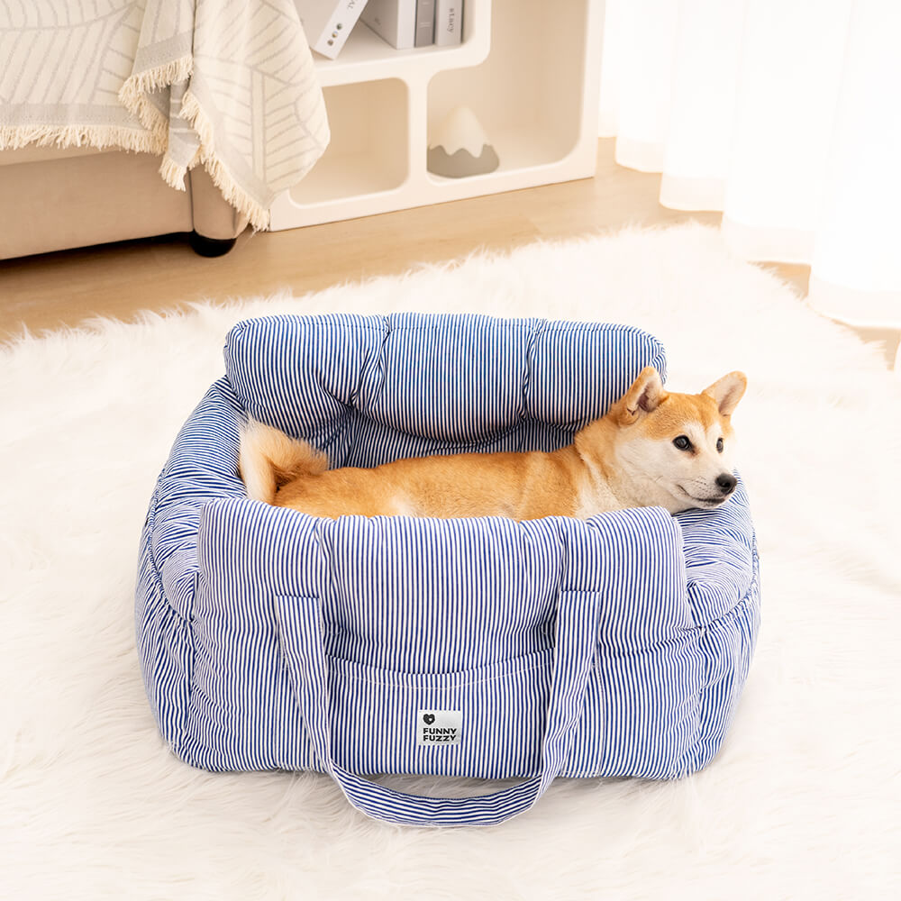 Adjustable Safety Straps Pet Car Seat Bed – Cozy Travel Bolster
