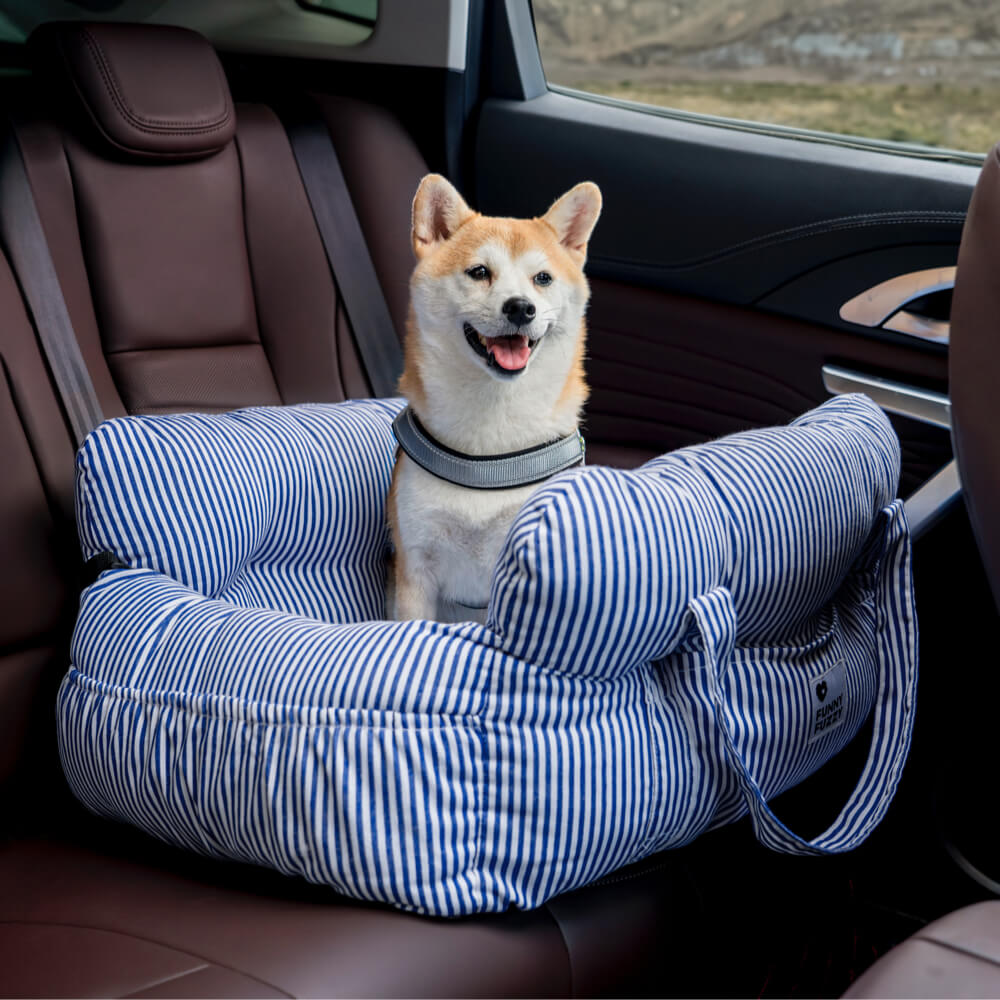 Adjustable Safety Straps Pet Car Seat Bed – Cozy Travel Bolster