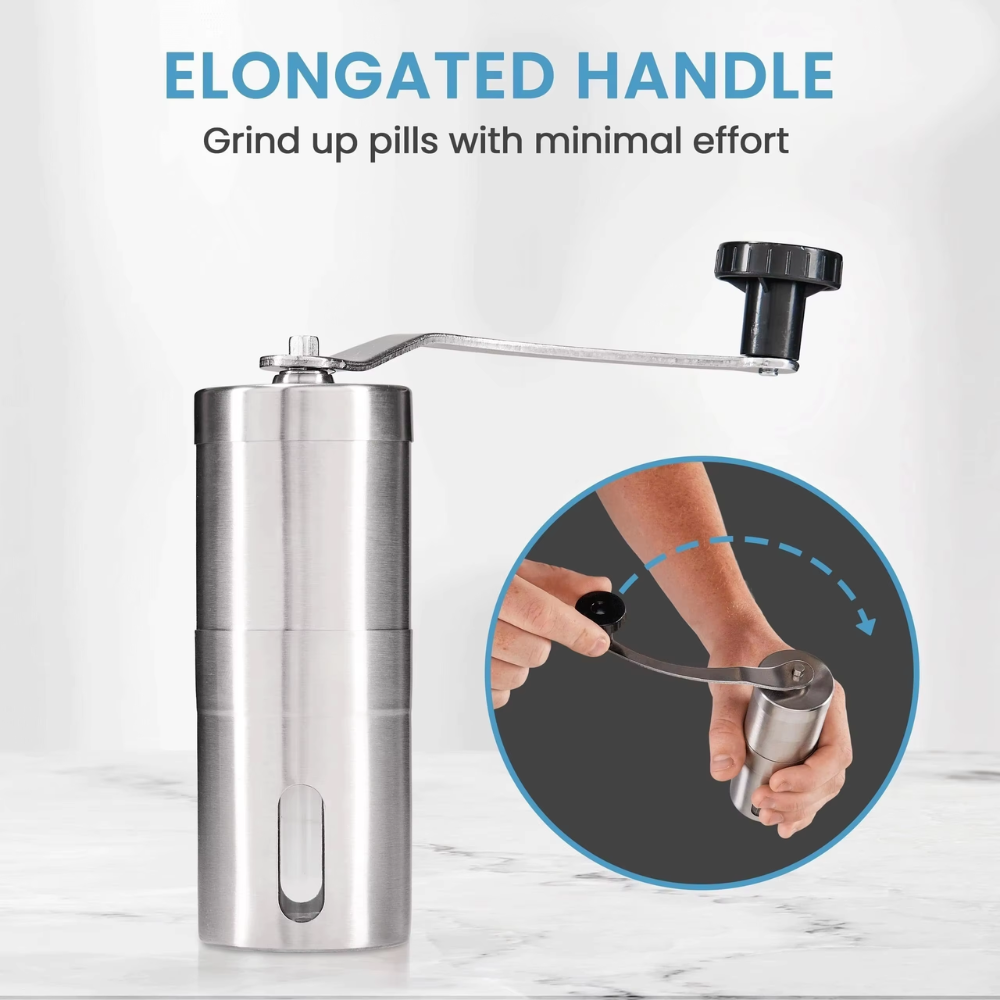 Manual Pill Crusher in Stainless Steel – High Capacity Grinder