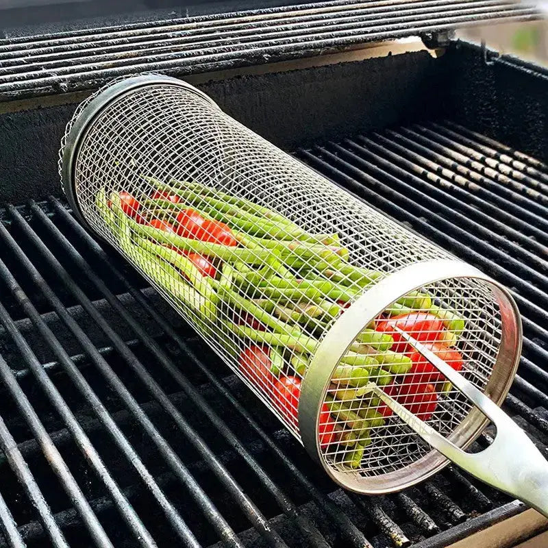 Compact Stainless Steel Grilling Basket for Effortless Cooking