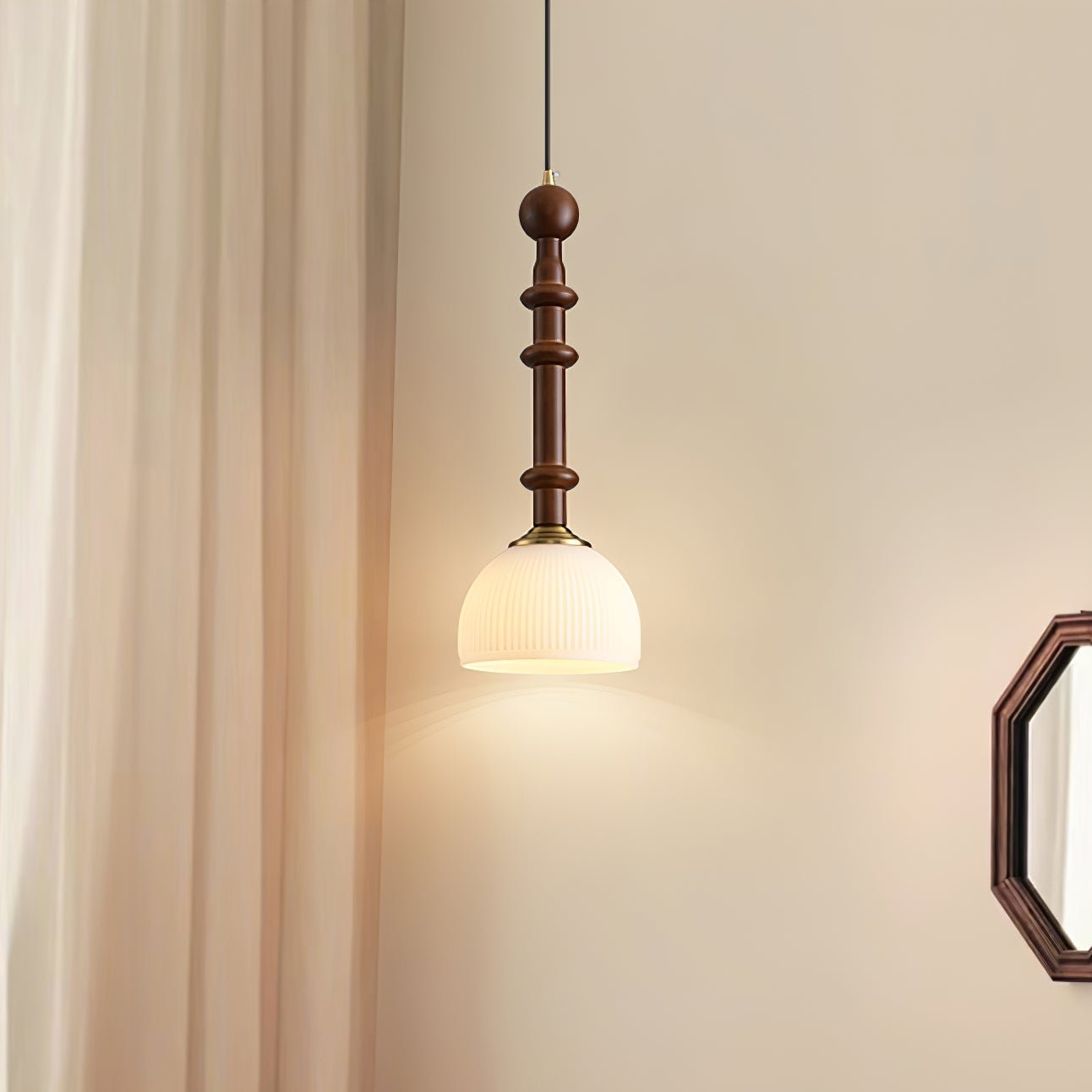 LuxeGlow Pendant Light with Cozy Glass Shade