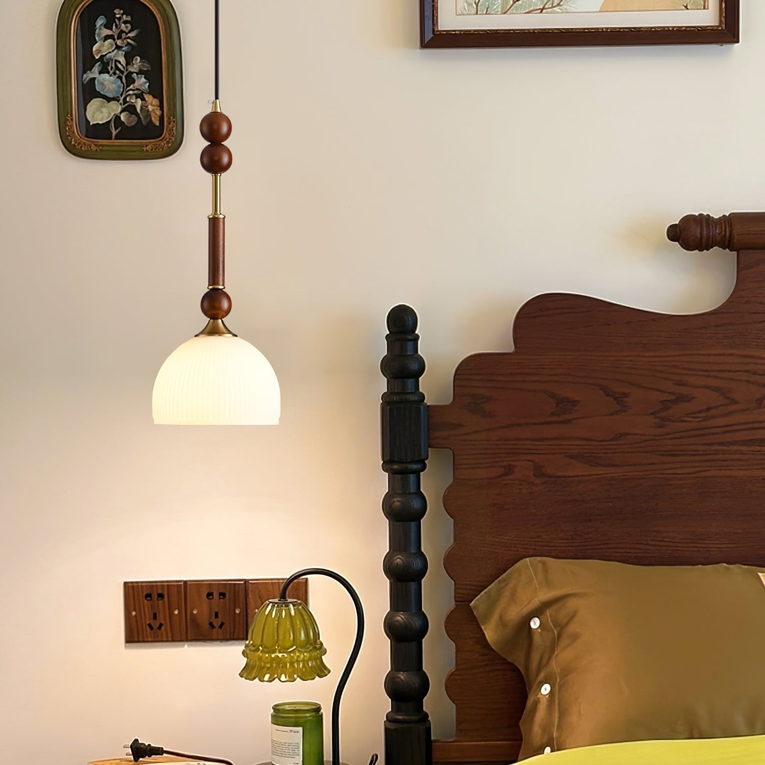 LuxeGlow Pendant Light with Cozy Glass Shade