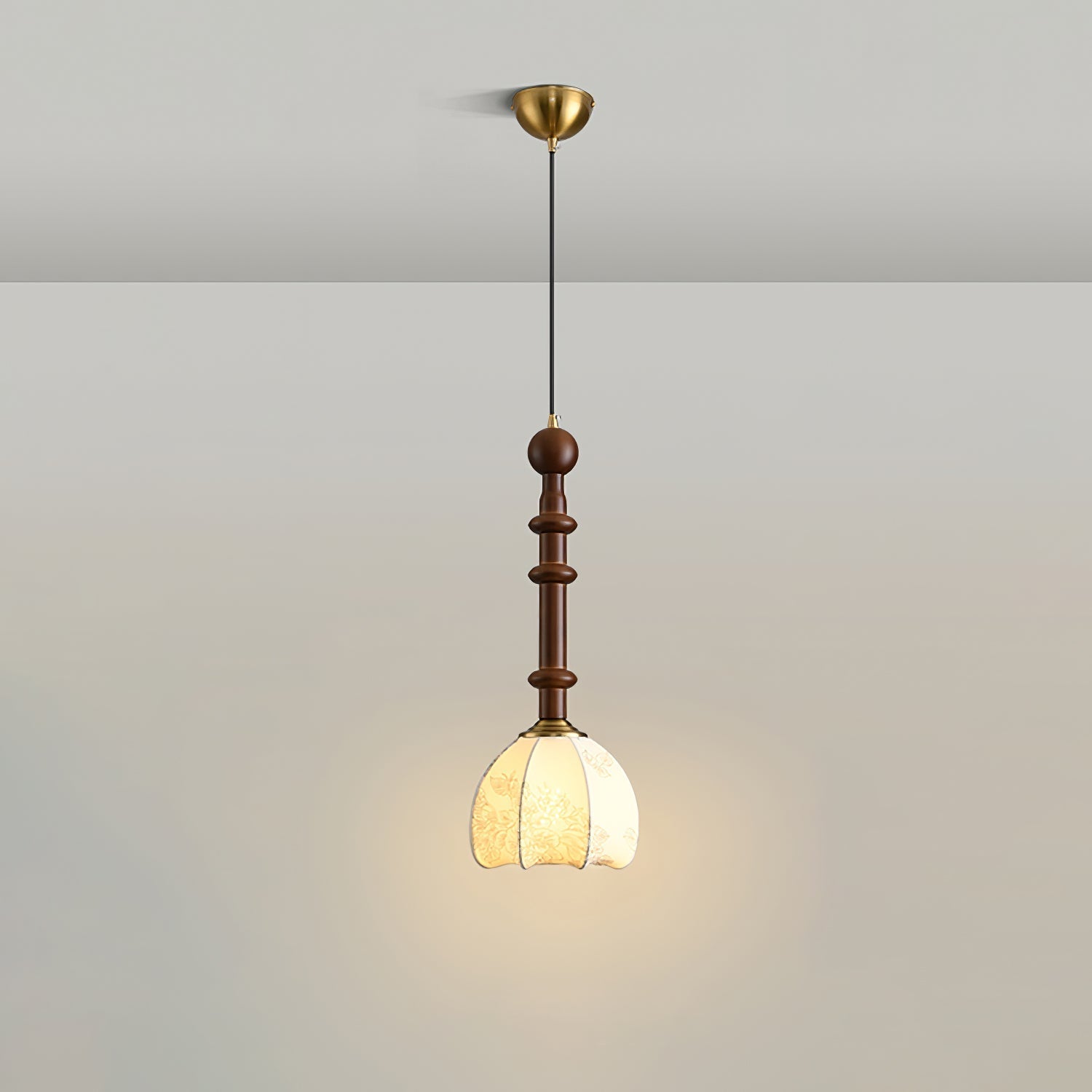 LuxeGlow Pendant Light with Cozy Glass Shade