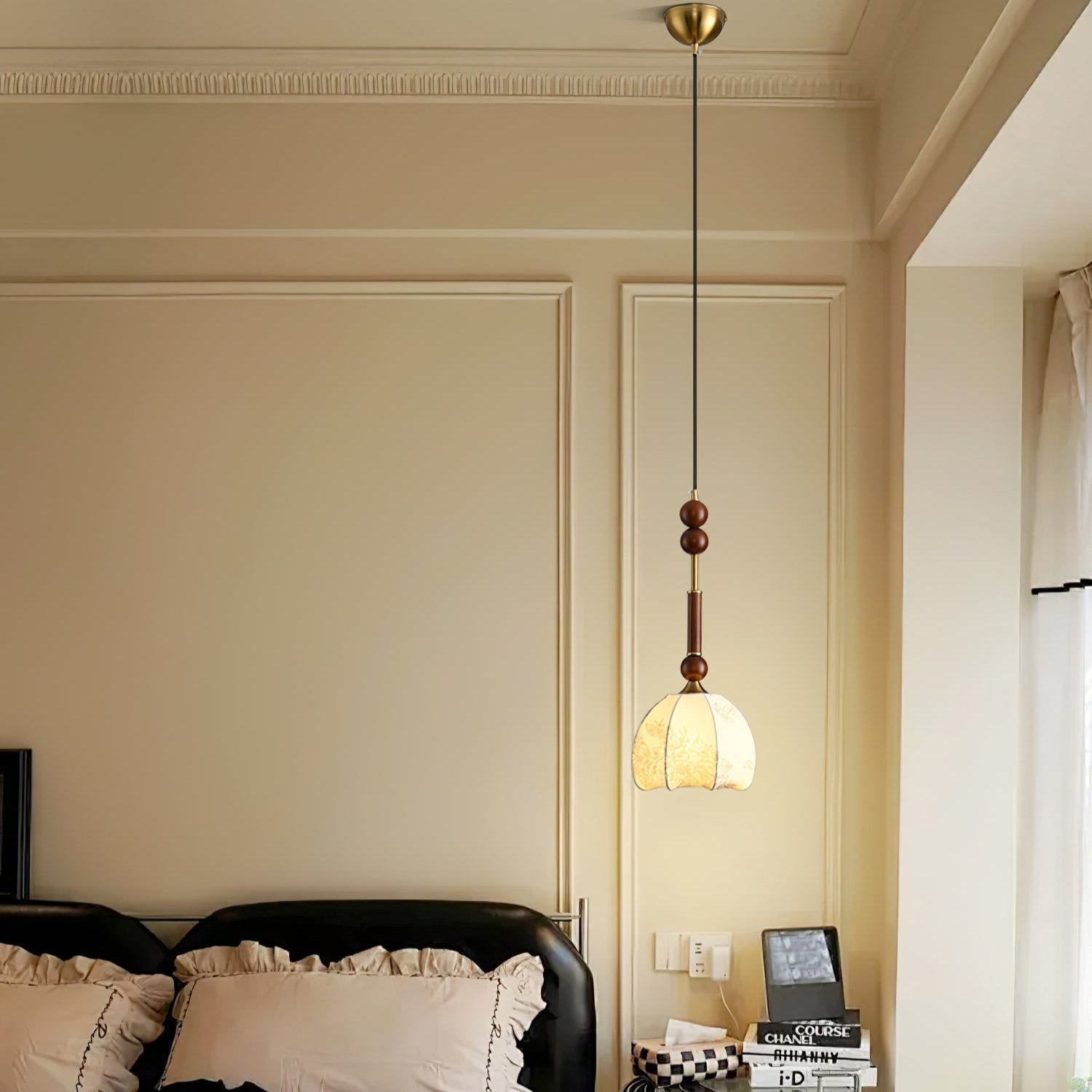 LuxeGlow Pendant Light with Cozy Glass Shade