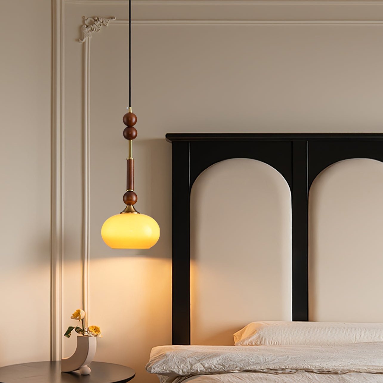 LuxeGlow Pendant Light with Cozy Glass Shade