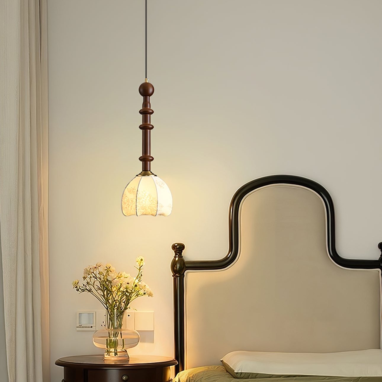 LuxeGlow Pendant Light with Cozy Glass Shade