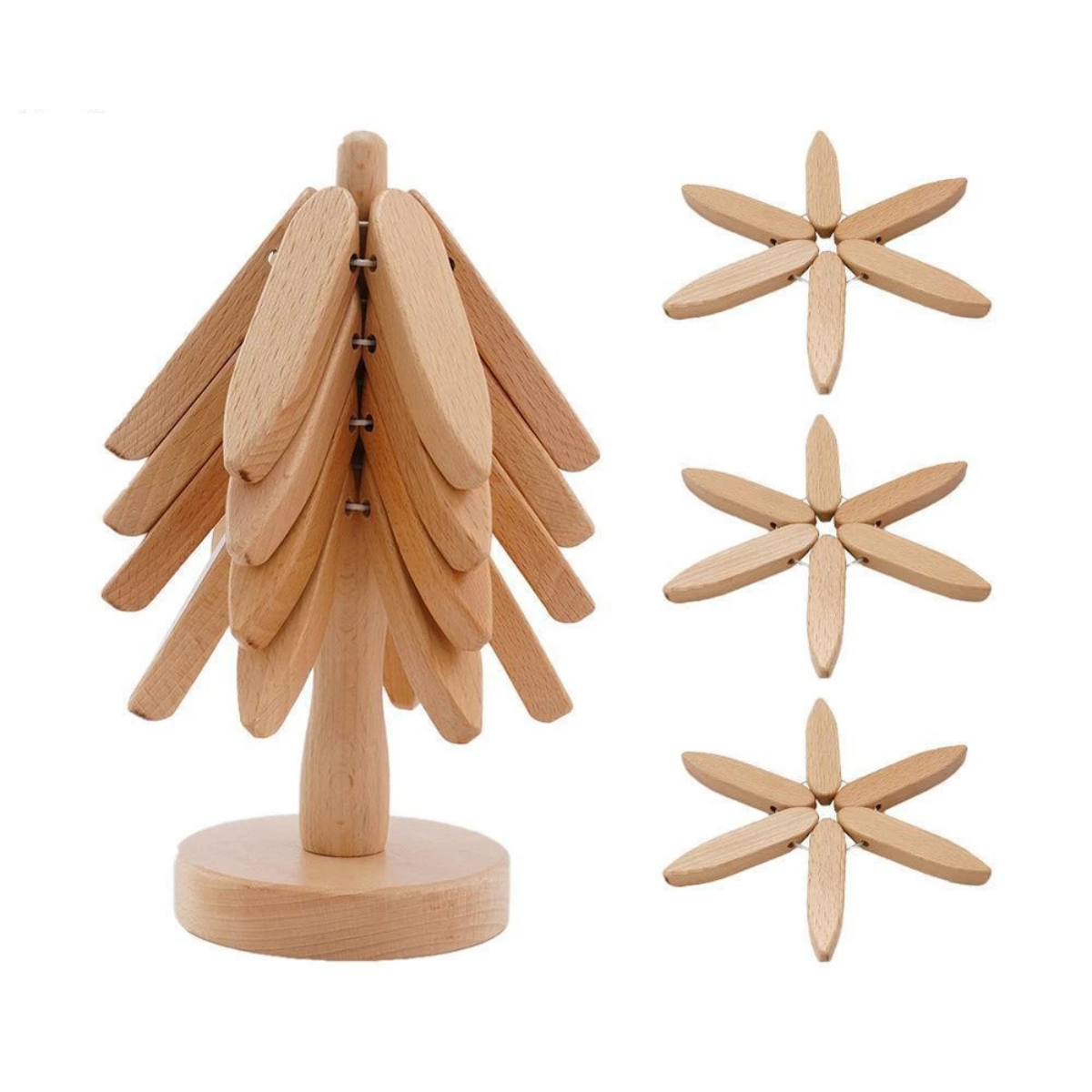 Wooden Trivet for Hot Pots and Dishes | Rustic Design for Meal Safety