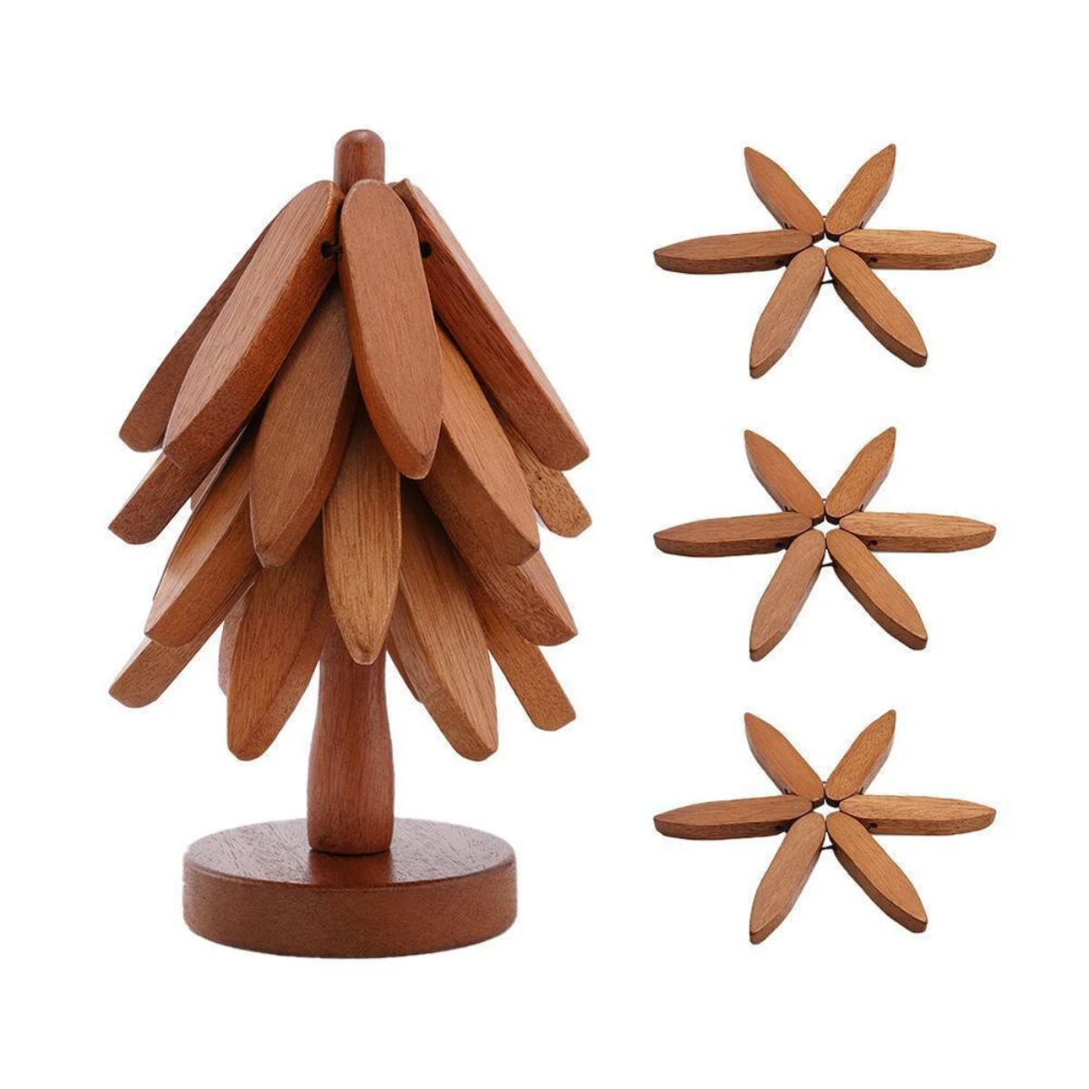 Wooden Trivet for Hot Pots and Dishes | Rustic Design for Meal Safety