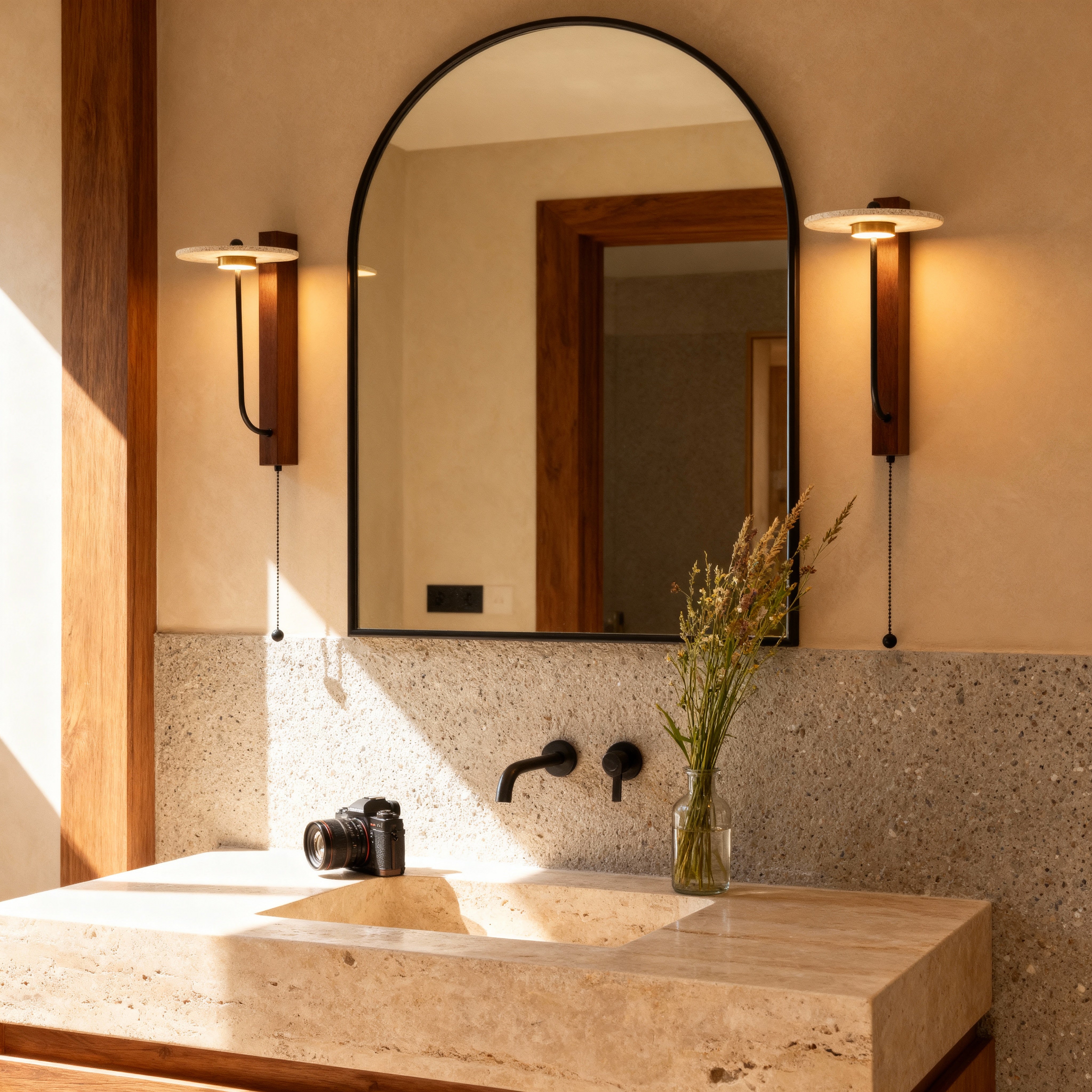 Natural Elements Wall Lantern for Warm Atmosphere