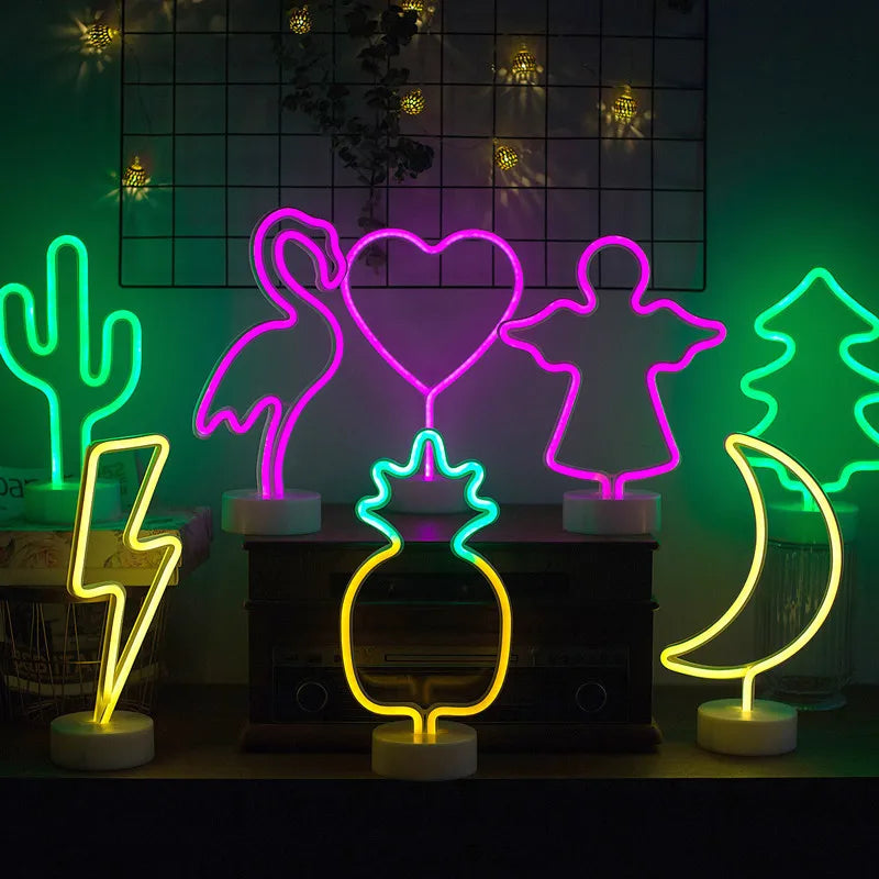 Charming LED Table Lamp with USB & Battery Options for Any Space