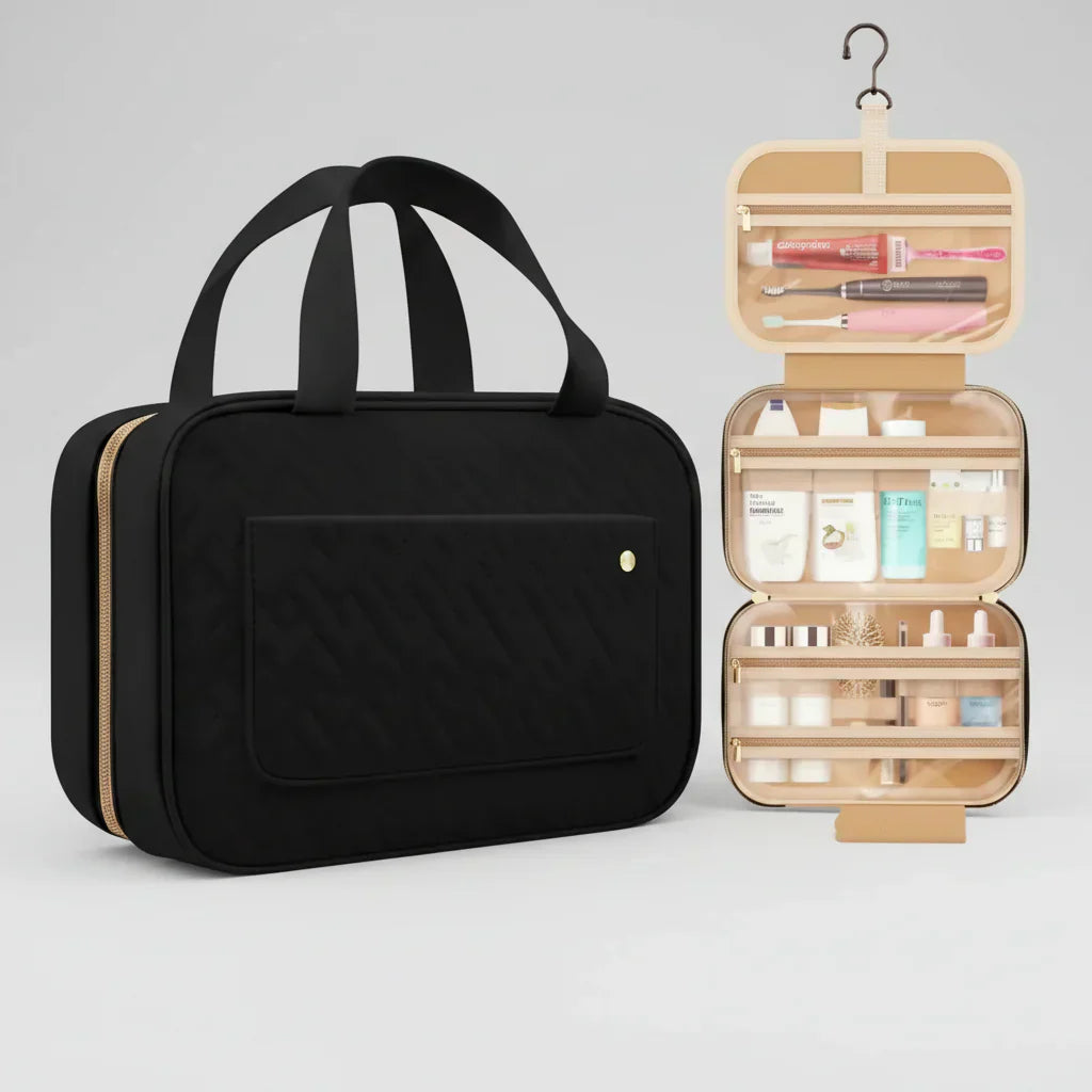 Travel-Friendly Makeup Organizer with Versatile Hanging Design