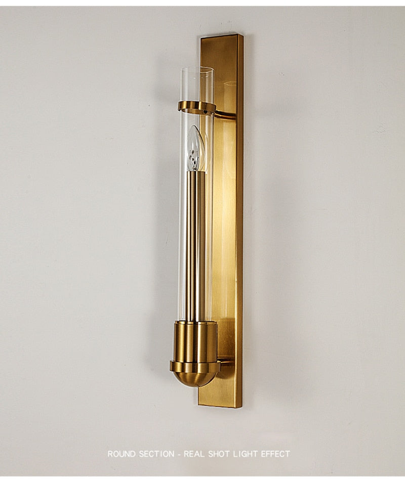 Aurora Luxe Dual-Glow LED Wall Sconce in Gold Finish