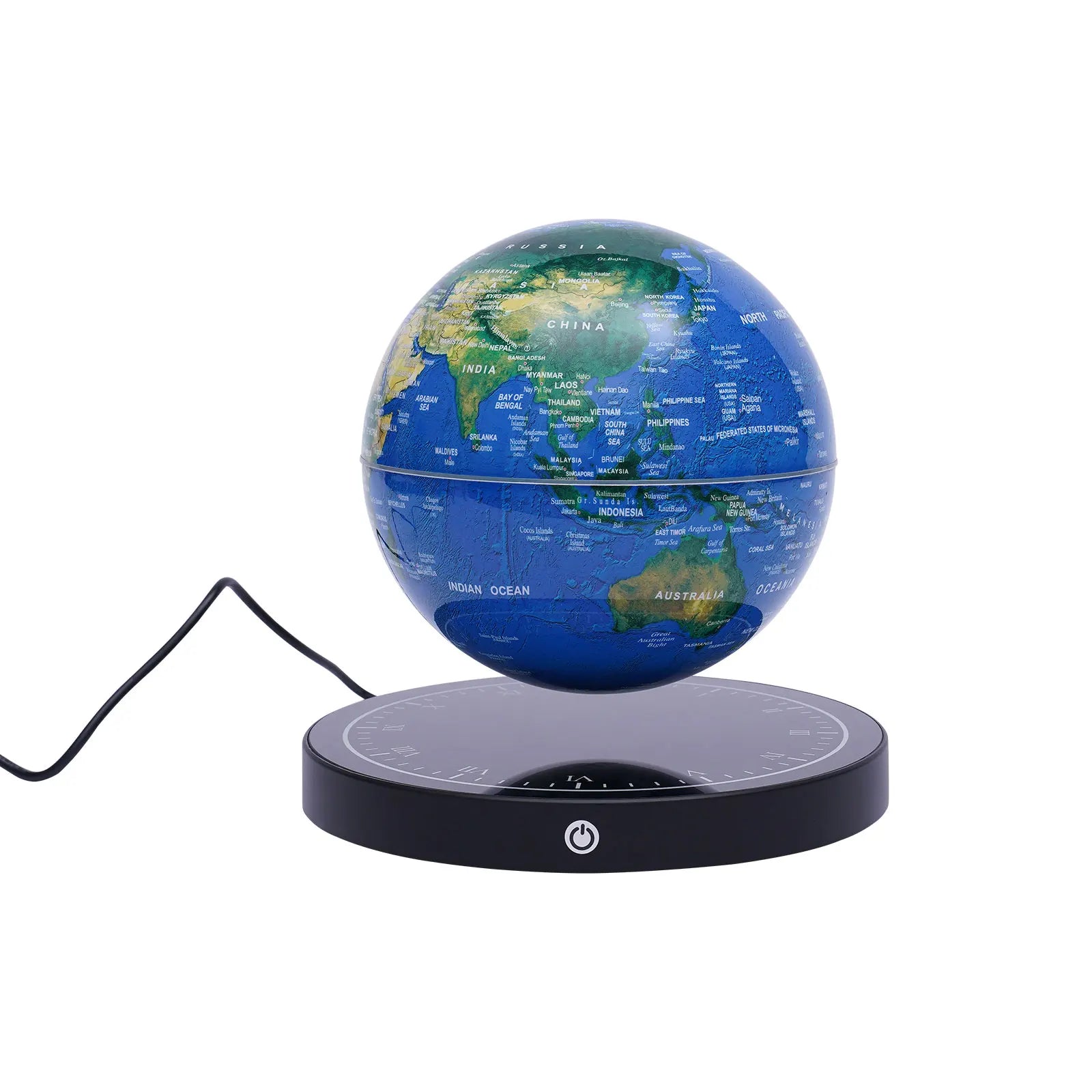 Magnetic Floating Globe with RGB Lights - 6 Inch Desk Decor