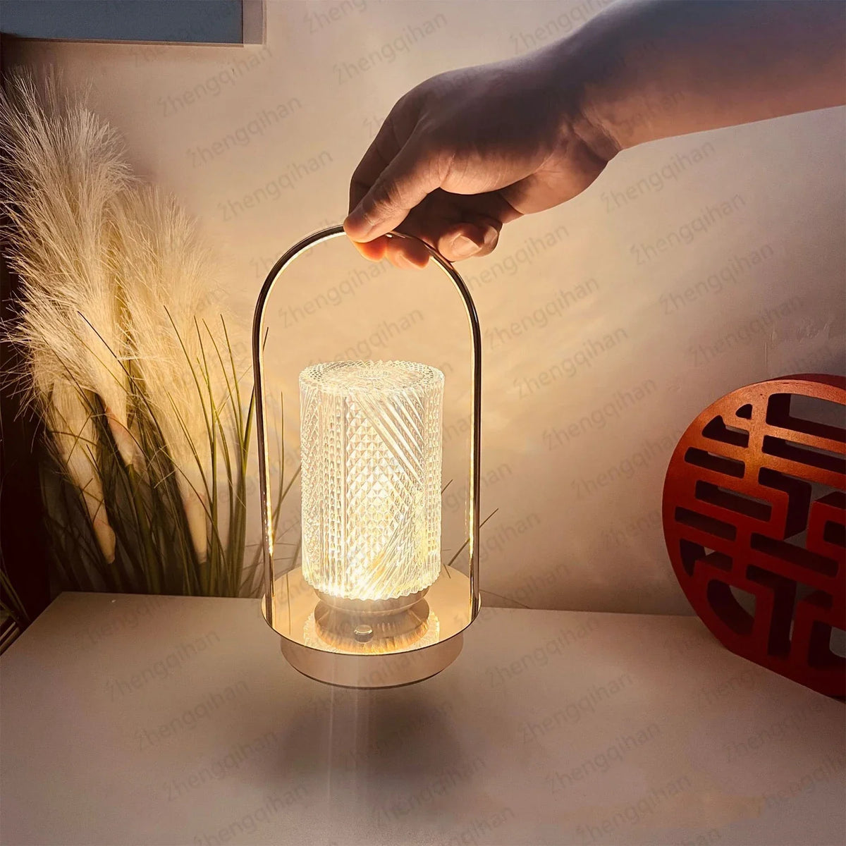 Rechargeable Touch-Control LED Crystal Lamp for Any Space