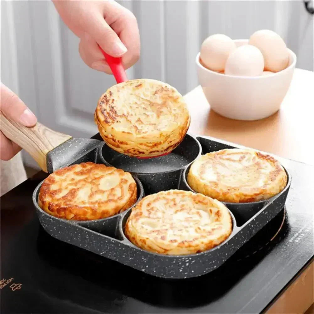 Versatile Nonstick Quadruple Frying Pan for All Your Meals