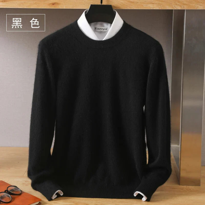 Sumptuous Cashmere Blend O-Neck Pullover for Ultimate Comfort