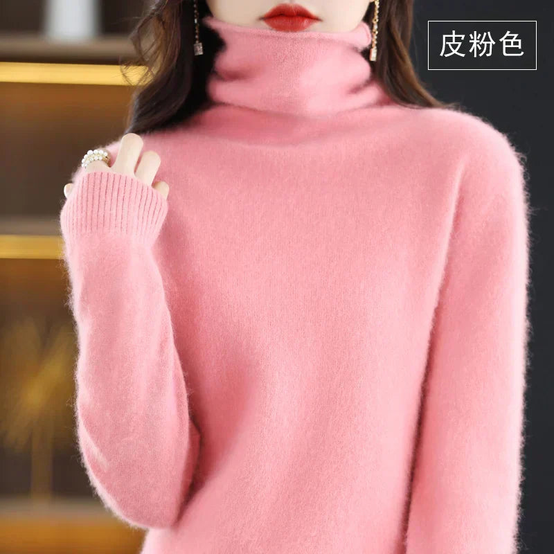Luxura Cashmere High-Collar Sweater for Cozy Seasons