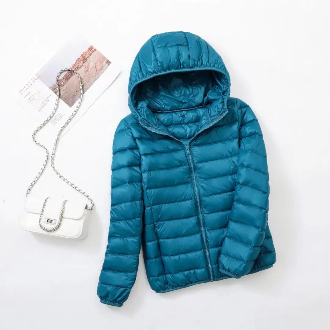 Reversible Hooded Down Jacket | Lightweight Insulated & Quilted Design | Dual-Style Versatile Warmth