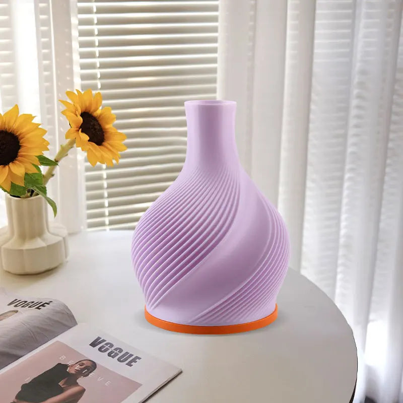 Elegant Vase Lamp with Adjustable LED Lighting for Home Decor