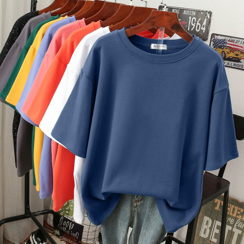 Plus-Size T-Shirt for Women | Oversized Crew Neck Design | Soft Cotton Fabric | Comfortable Fit