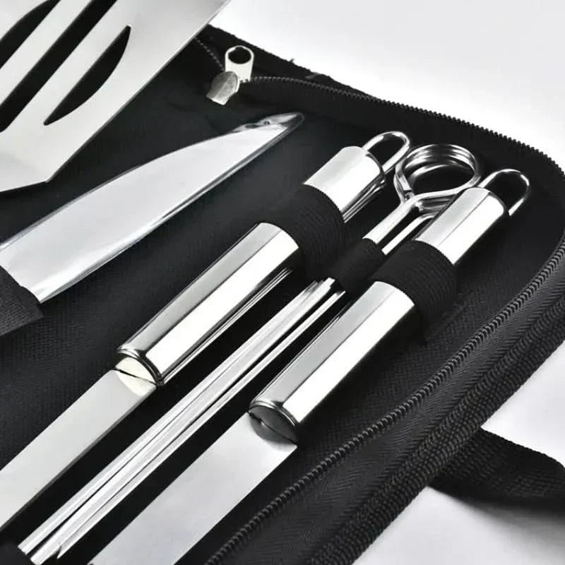 Ultimate Grilling Companion: Stainless Steel BBQ Tool Set