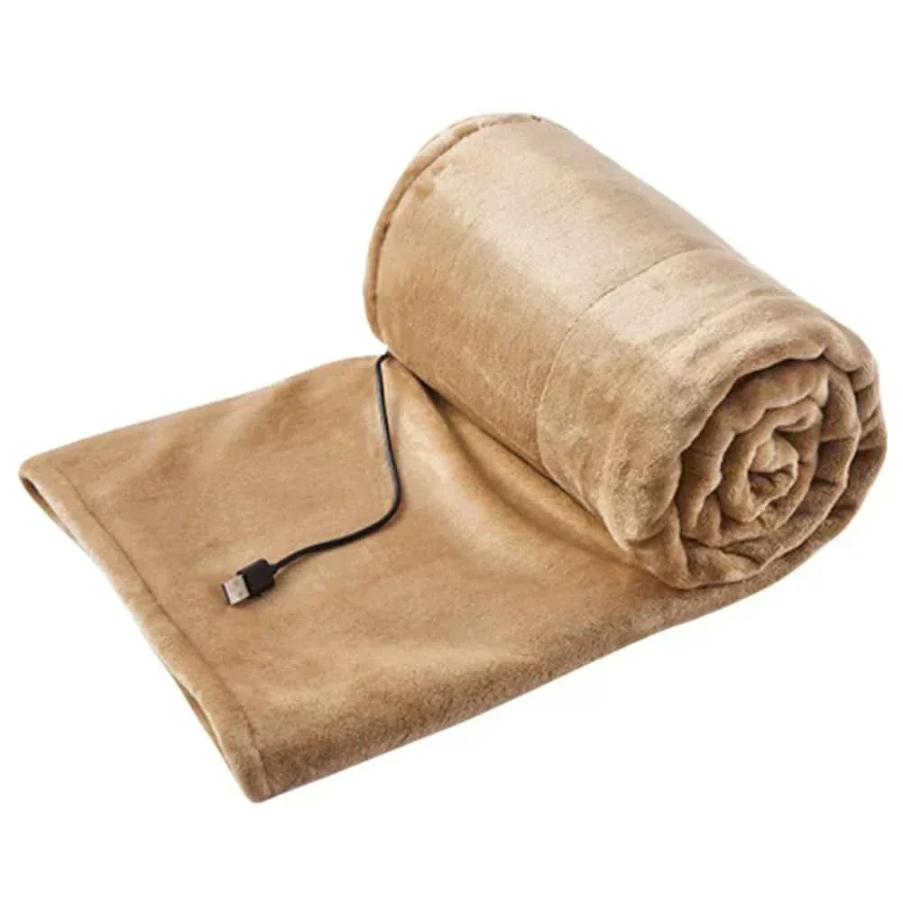 CozyBreeze USB-Operated Heating Blanket with 3 Temperature Settings