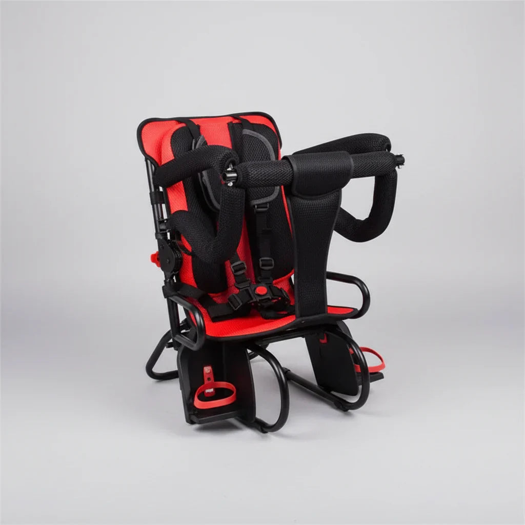 Kids' Motorcycle Seat with Collapsible Safety Guard and Backrest
