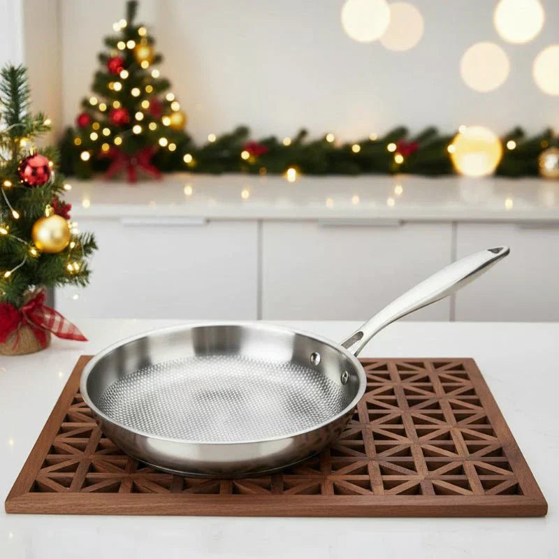 EcoChef 28/30 Cm Stainless Steel Wok Pan for All Stovetops