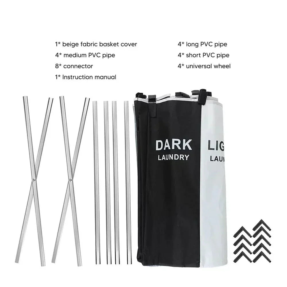 Effortless 3-Section Laundry Organizer with Space-Saving Design